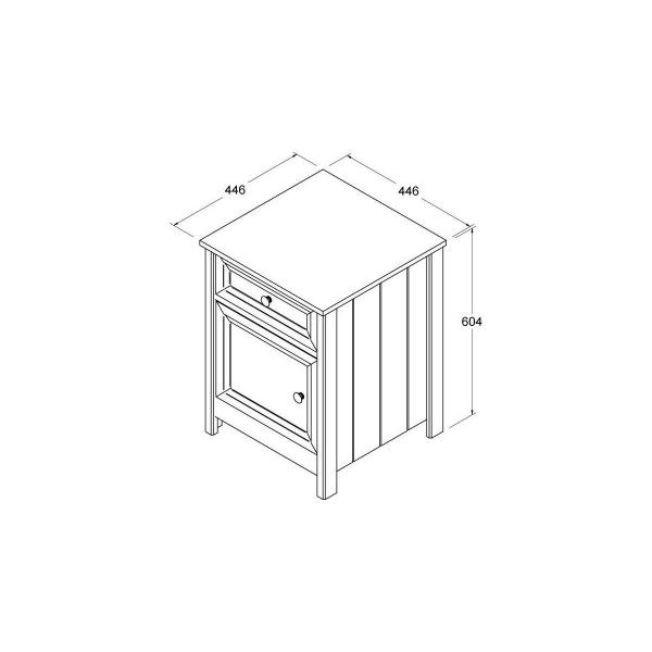 Imagem de Mesa de Cabeceira Ditália Conjunto com 2 un. DM-114 Branco