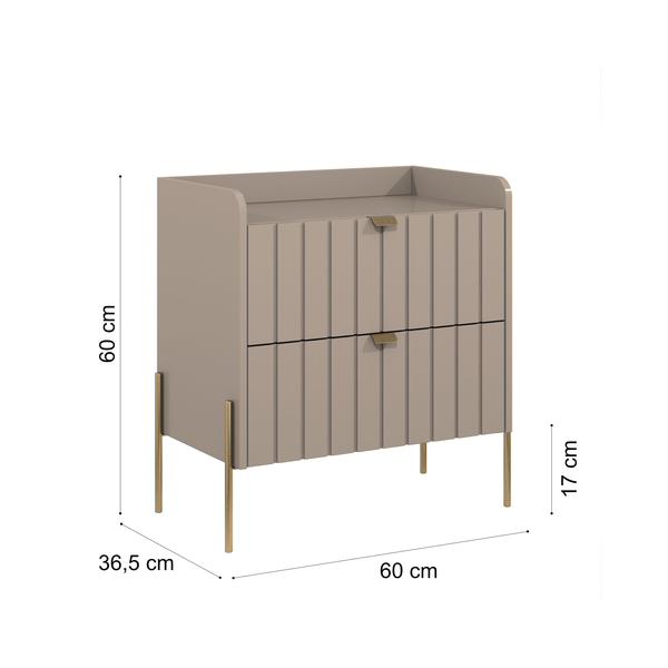 Imagem de mesa de cabeceira em madeira mdf conect moriah 60cm moderna