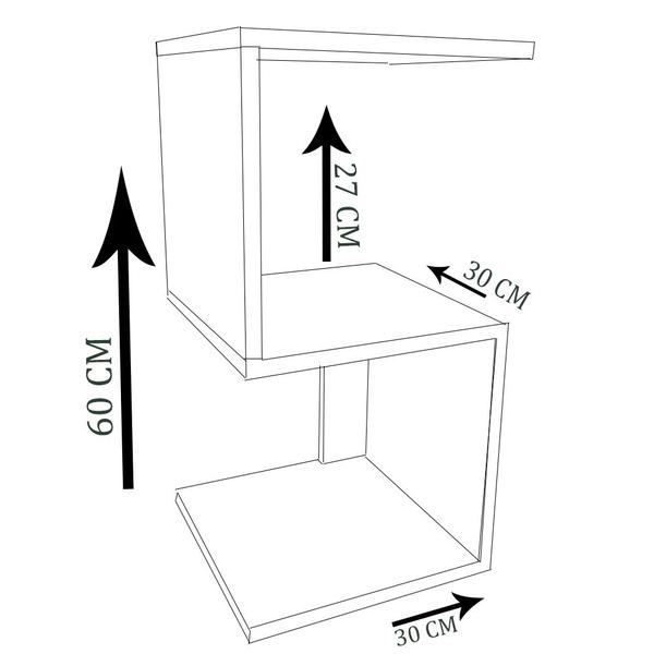 Imagem de Mesa De Cabeceira Em S Em Mdf  Natural