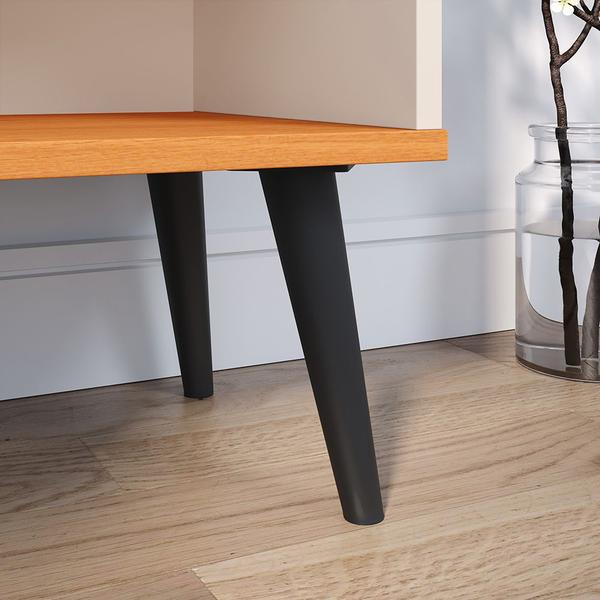 Imagem de Mesa De Cabeceira Estilo Retrô Pés Palito Em PVC Com 2 Nichos - Estilo - Cores Diversas - Lojas G2 Móveis