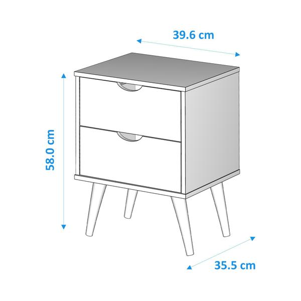 Imagem de Mesa De Cabeceira Estilo Retrô Pés Palito Madri - Cores Diversas