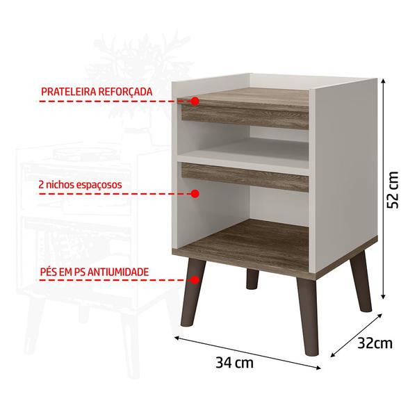 Imagem de Mesa de Cabeceira Gabriela S/ Gaveta