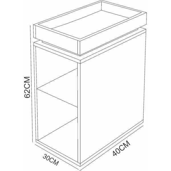 Imagem de Mesa De Cabeceira Lateral Madeirado Em Mdf F031