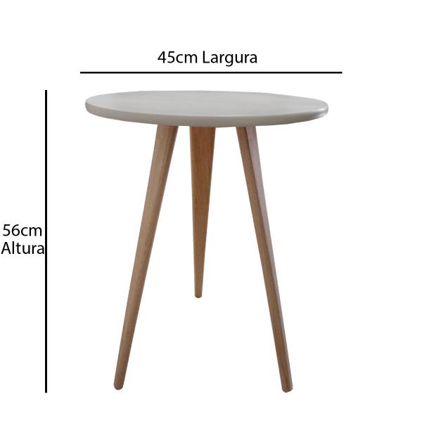 Imagem de Mesa de Cabeceira Mesa de Apoio Lateral Canto Pé Palito 56cm