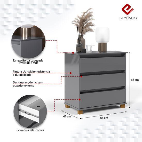 Imagem de Mesa de Cabeceira Mini Cômoda Copacabana Cores - Comprar Moveis em Casa