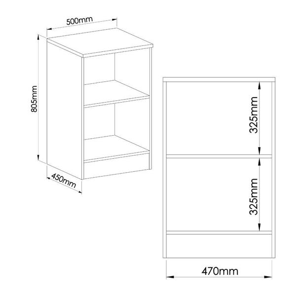 Imagem de Mesa de Cabeceira Modulada Requinte com 1 Porta - Duna Line