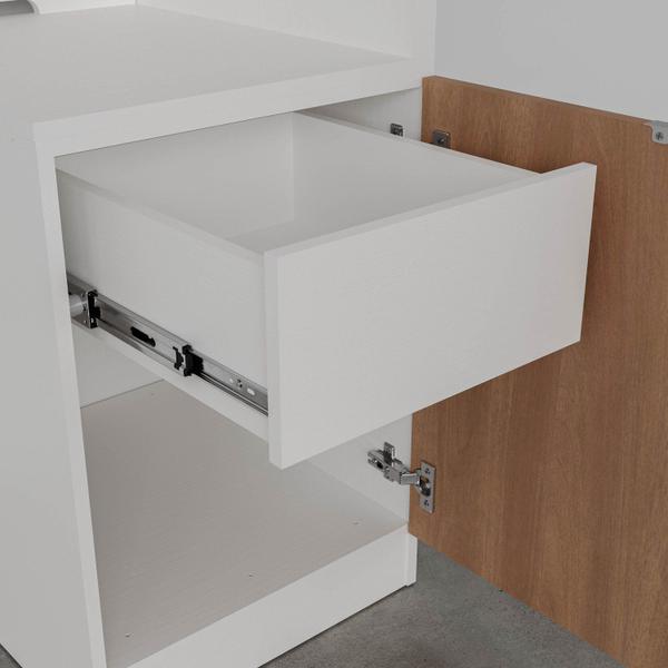 Imagem de Mesa de Cabeceira Modular Direita 2 Portas 1 Gaveta Hera CabeCasa MadeiraMadeira