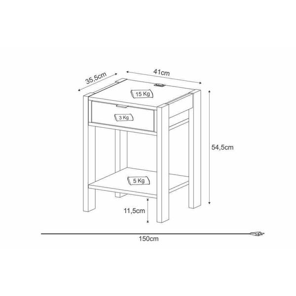 Imagem de Mesa de Cabeceira Multimóveis VCR35003