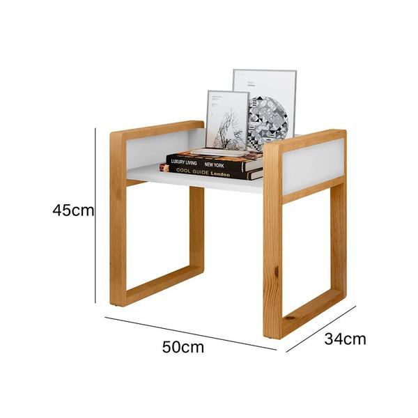 Imagem de Mesa de Cabeceira New Moderno em Mdf  - Branco