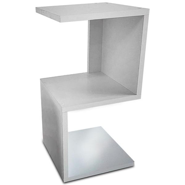 Imagem de Mesa De Cabeceira Nicho em S MDF Elegante para Quarto - Branco