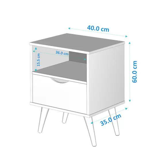 Imagem de Mesa De Cabeceira Para Quarto Grécia top Criado Estilo Retrô Pés Antiumidade