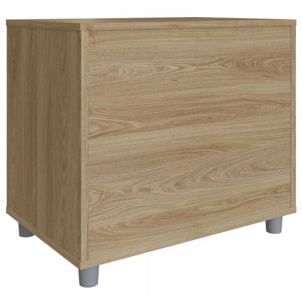 Imagem de Mesa de Cabeceira Pet com Almofada PET001 Oak/Branco - Completa Móveis