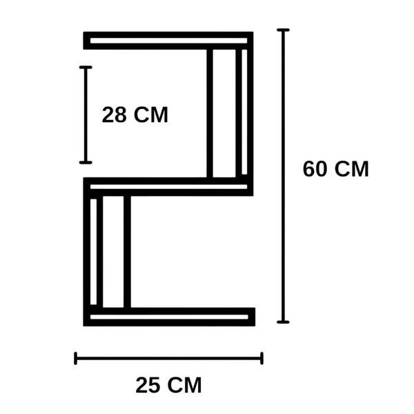 Imagem de Mesa de Cabeceira Retrô para Quarto Escritório Criado Organizador Multiuso Madeira Moderna 60cm