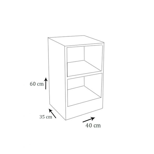 Imagem de Mesa De Cabeceira Sem Gaveta Em Mdf Branco