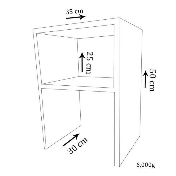 Imagem de Mesa De Cabeceira Simples Em Mdf Branco