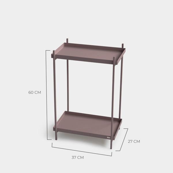 Imagem de Mesa de Cabeceira Slim 60x37x27cm Wire Rubi