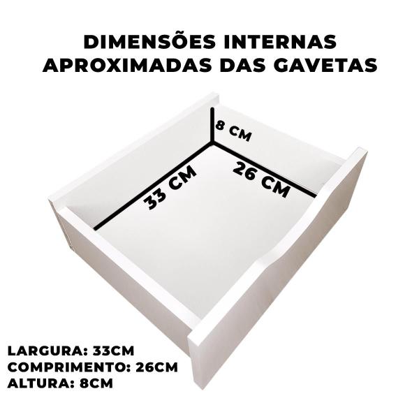 Imagem de Mesa de cabeceira Suspensa 2 gavetas Multivisão FLOW para Quarto Cama Suporta 5k no tampo e 3kg por gaveta