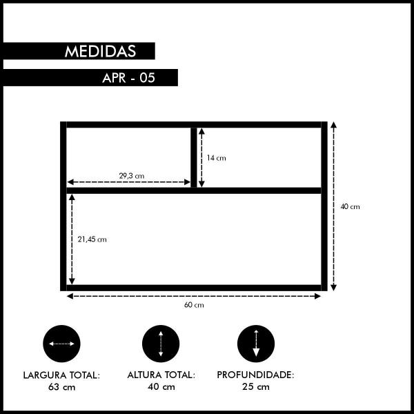 Imagem de Mesa De Cabeceira Suspensa Para Quarto 63X40Cm Corredor