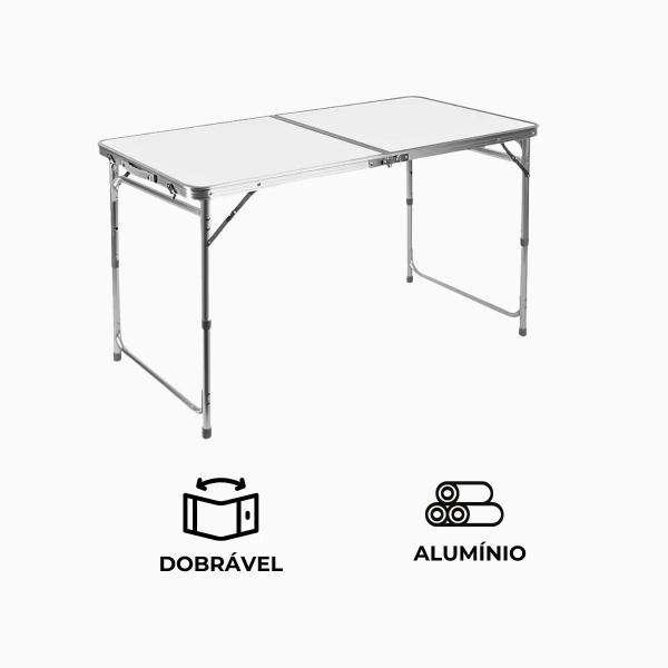 Imagem de Mesa de Camping Dobrável Reforçada  Praticidade e Estilo para Suas Aventuras ao Ar Livre