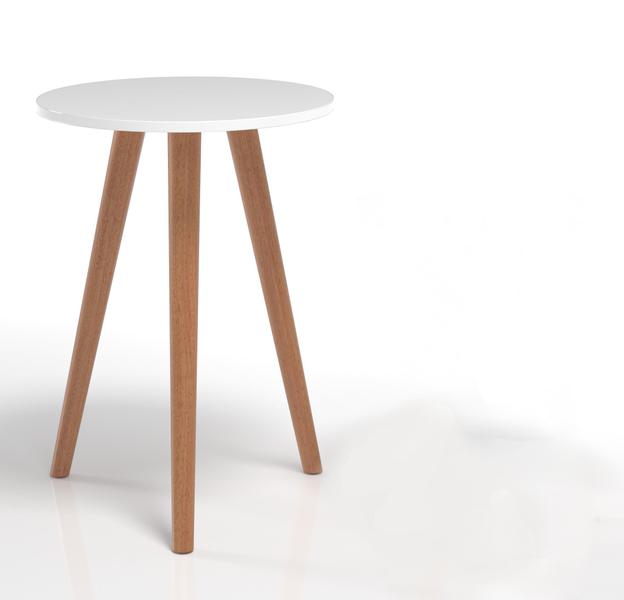 Imagem de Mesa de Canto Apoio Lateral Retro Mdf Linda Branca Qualidade