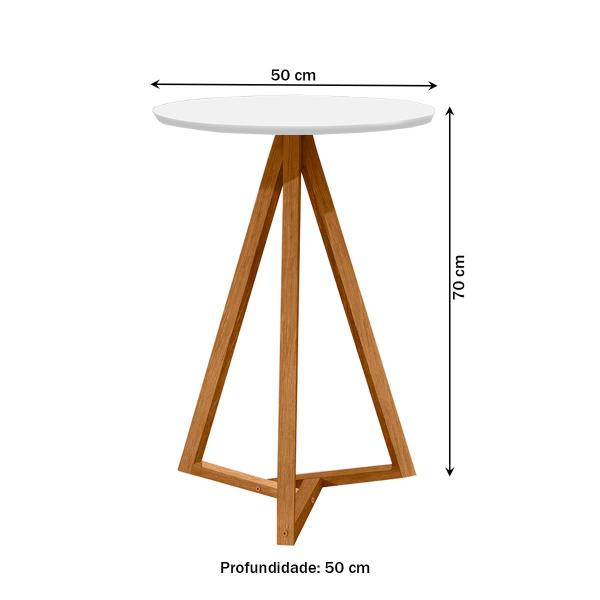 Imagem de Mesa de Canto Classic Branco/Nature - Tebarrot