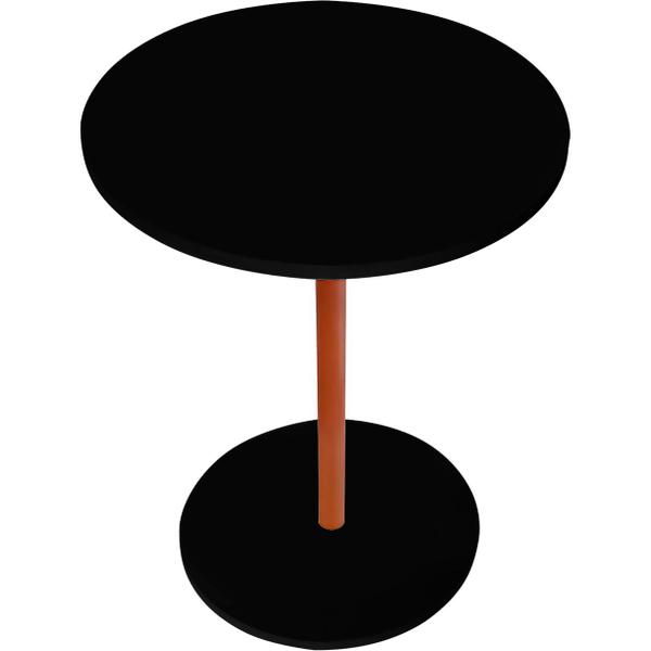 Imagem de Mesa de Canto Lateral Alta Redonda para Sala Albany - Cobre Preto