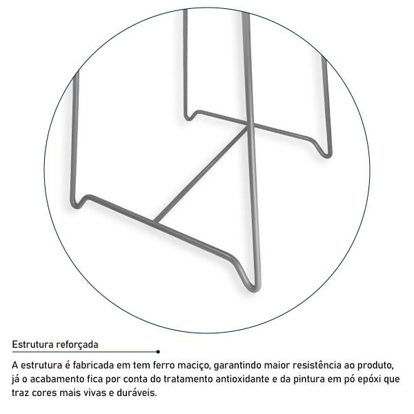 Imagem de Mesa de Canto Lateral Amsterdã Alta Redonda - Prata e Branco