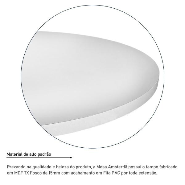 Imagem de Mesa de Canto Lateral Amsterdã Dupla Redonda - Branco e Branco