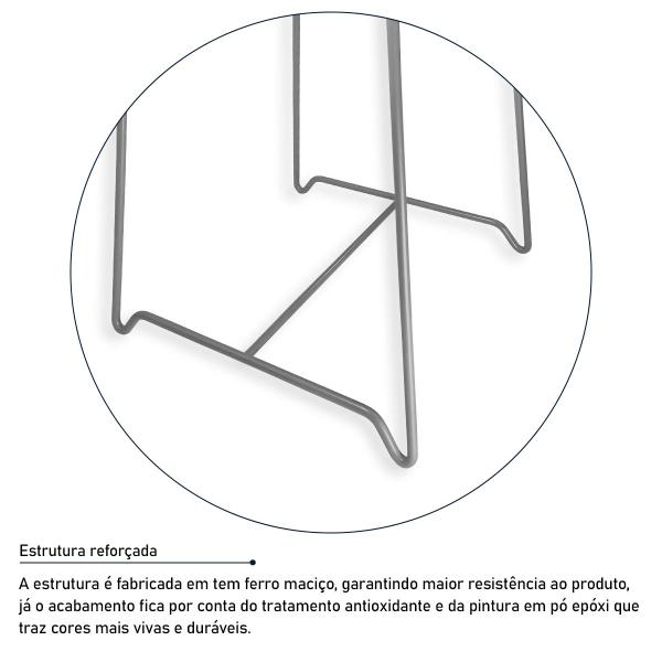 Imagem de Mesa de Canto Lateral Amsterdã Dupla Redonda - Prata e Branco