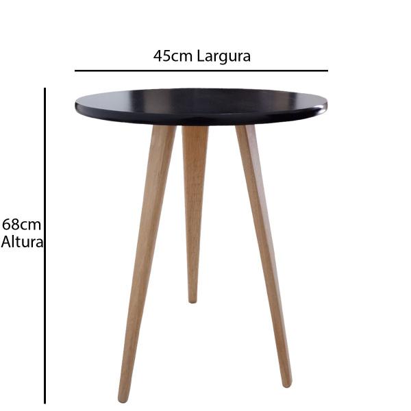 Imagem de Mesa de Canto Lateral e Apoio Sala Quarto Pé Palito 68 cm