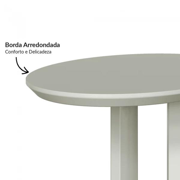 Imagem de Mesa de Canto Oval Auxiliar para Sofá 60 Cm Dalla Costa