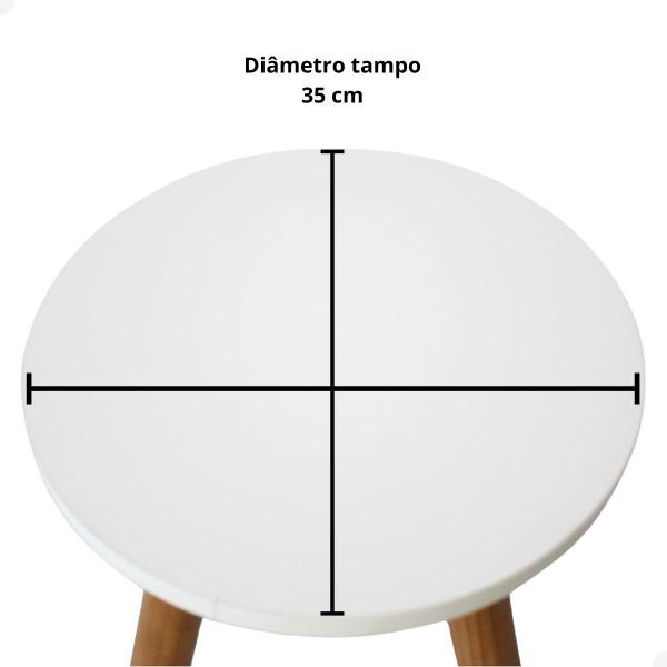 Imagem de Mesa de Canto Pé Palito Apoio de Sofa Mesinha Lateral Tripe Mdf