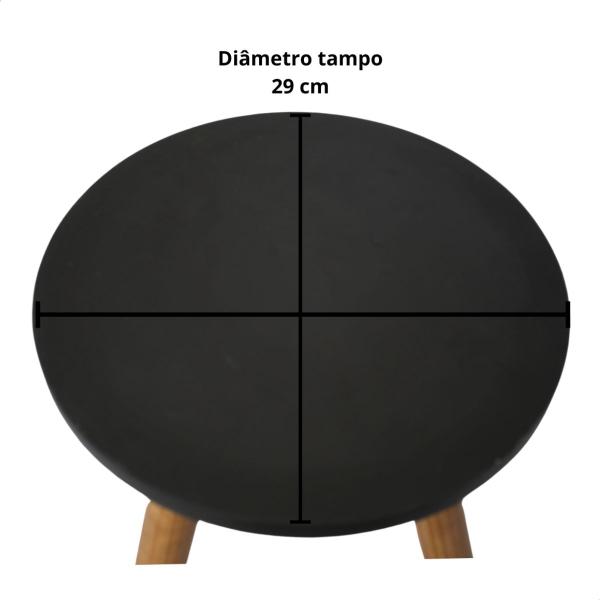 Imagem de Mesa de Canto Redonda Pé Palito Apoio de Sofa Decoração MDF