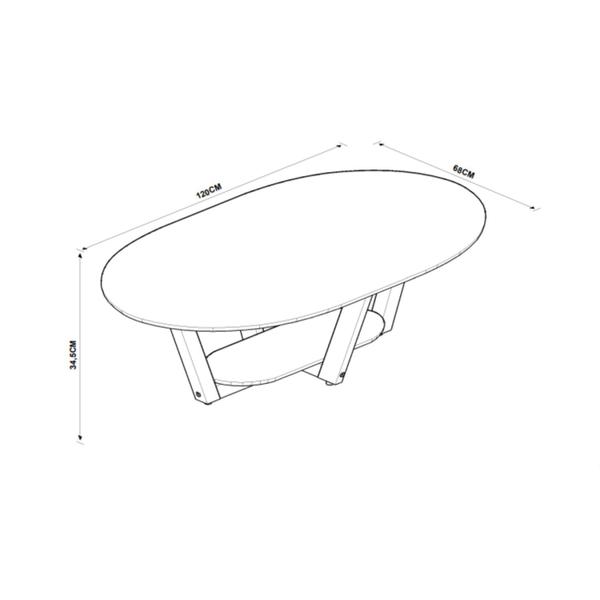 Imagem de Mesa de Centro 120 Cm X 68 Cm Elegance Nature