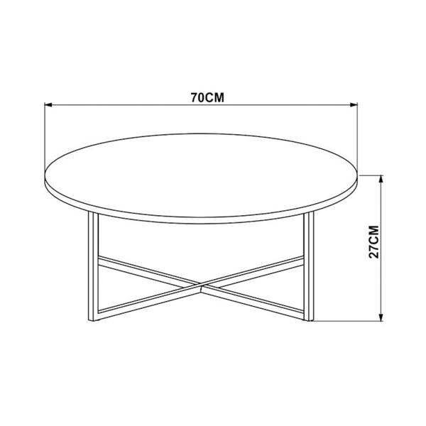 Imagem de Mesa de Centro Aço Preto 27856 Linha Complementos Vermont Artesano