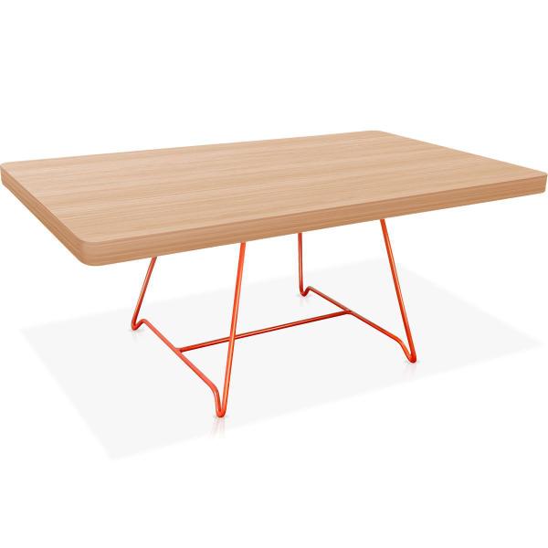 Imagem de Mesa de Centro Amsterdã Retangular em Aço e MDF Clean - Cobre e Jade