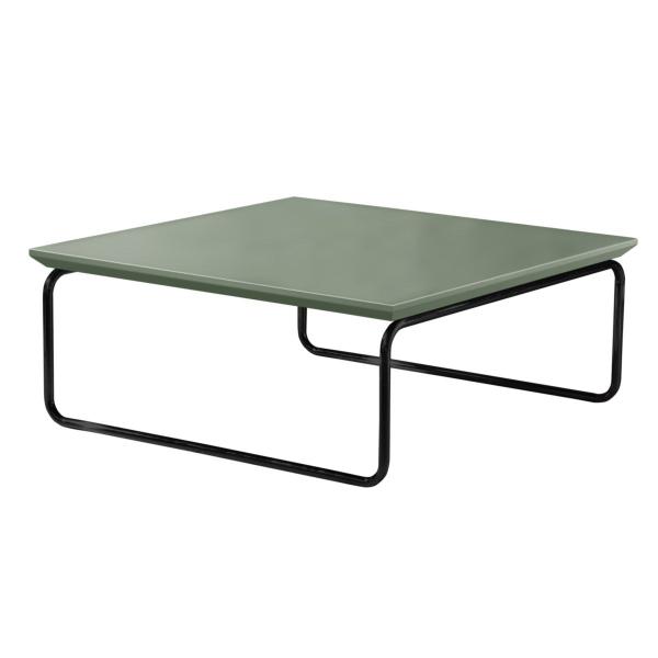 Imagem de Mesa De Centro Astral 70x70 cm Base Aço Tubo Preto - Bordinhon