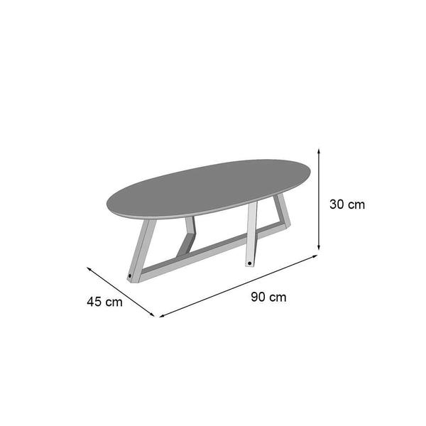 Imagem de Mesa de Centro Classic Branca e Madeira