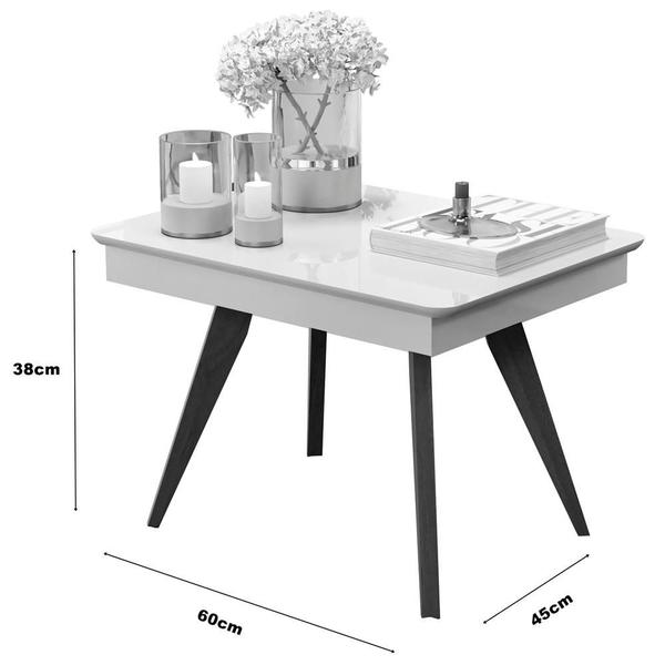 Imagem de Mesa de Centro Classic Off White Pés de Eucalipto Maciço Móveis Decor  FORA DE LINHA