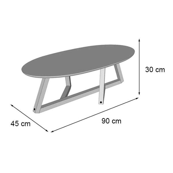 Imagem de Mesa de Centro Classic Tebarrot Cor Off White Nature