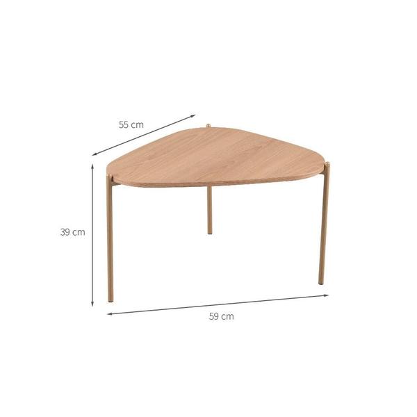 Imagem de Mesa de Centro Complementos Orgânica Hanover e Dourada 59 cm