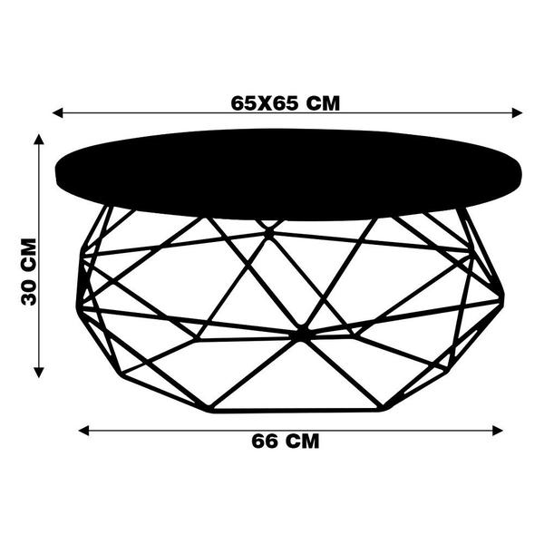 Imagem de Mesa de Centro Coraline Tampo Branco Base Bronze G41 - Gran Belo