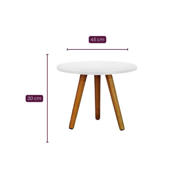 Imagem de Mesa De Centro Decorativa, 1 Mesa com tampo de 45 cm de diâmetro e pés com altura de 30 cm