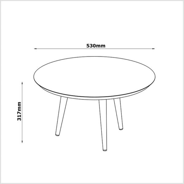 Imagem de Mesa de Centro Decorativa Slim Branco Redonda Pés Palito - Patrimar Móveis