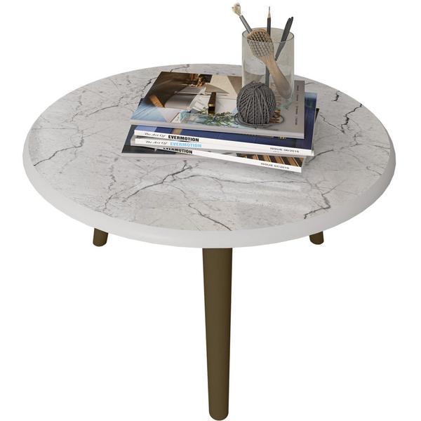 Imagem de Mesa de Centro Decorativo B02 Branco Carrara - Lyam Decor