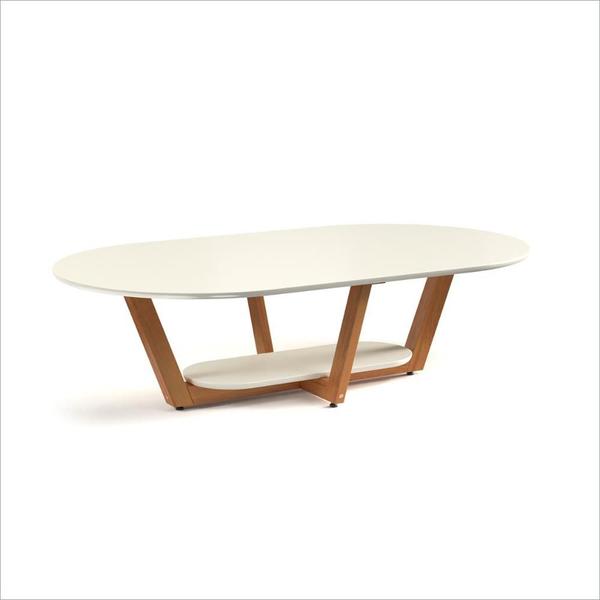 Imagem de Mesa De Centro Elegance MDF Off White Nature Tebarrot Móveis