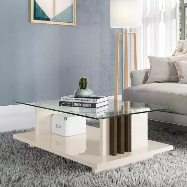 Imagem de Mesa de Centro Frizz Savana/Off White - Madetec