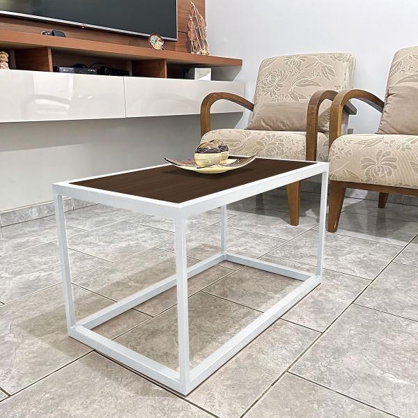 Imagem de Mesa De Centro Goldin Retangular Para Sala Decoração  Branco/Villandry