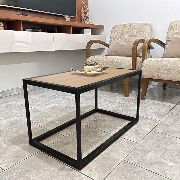 Imagem de Mesa De Centro Goldin Retangular Para Sala Decoração Preto/Jade