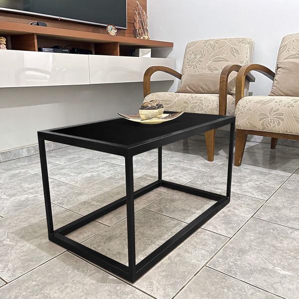 Imagem de Mesa De Centro Goldin Retangular Para Sala Decoração Preto/Preto